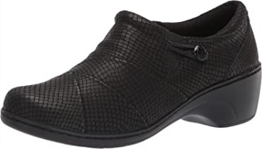 Mocasines De Mujer Clarks Channing Ann Negro Grabado En Relieve