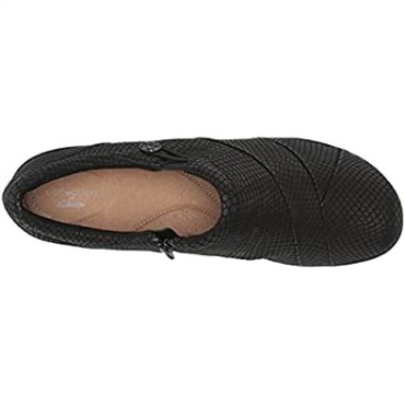 Mocasines De Mujer Clarks Channing Ann Negro Grabado En Relieve