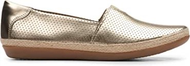 Mocasines Mujer Clarks Danelly Sky Champán Sintético Metalizado Champán