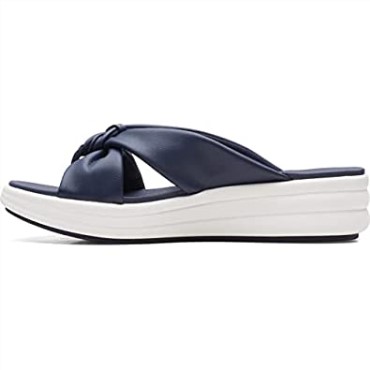 Sandalias Clarks Mujer Drift Ave Cuña Azul Marino Oscuro Sintético