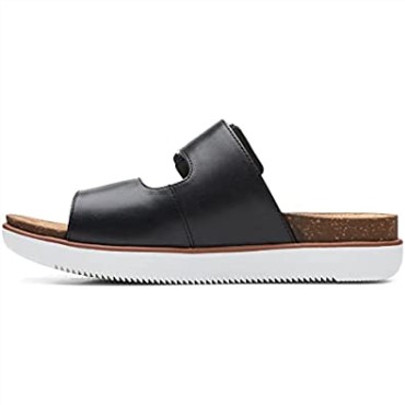 Sandalias Clarks Elayne Facil Slide Mujer Negras