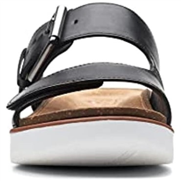Sandalias Clarks Elayne Facil Slide Mujer Negras