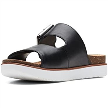 Sandalias Clarks Elayne Facil Slide Mujer Negras