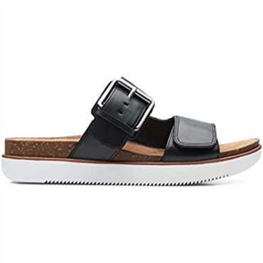 Sandalias Clarks Elayne Facil Slide Mujer Negras