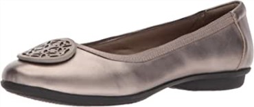Clarks Gracellola Bailarinas Mujer Pewter Metlaiic Leather