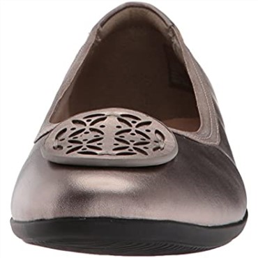 Clarks Gracellola Bailarinas Mujer Pewter Metlaiic Leather
