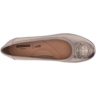 Clarks Gracellola Bailarinas Mujer Pewter Metlaiic Leather