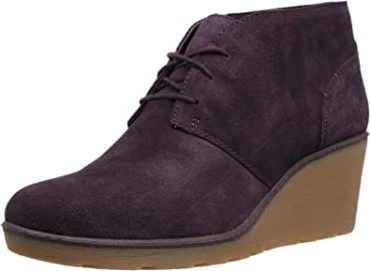 Clarks Hazen Charm Fashion Boot Berenjena Ante Para Mujer
