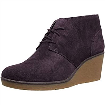 Clarks Hazen Charm Fashion Boot Berenjena Ante Para Mujer