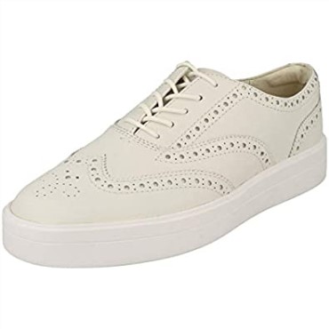 Clarks Mujer Hero Brogue Blanco Cuero Blanco Cuero Blanco