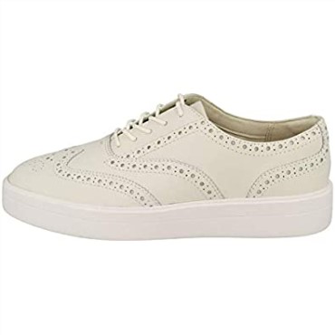 Clarks Mujer Hero Brogue Blanco Cuero Blanco Cuero Blanco