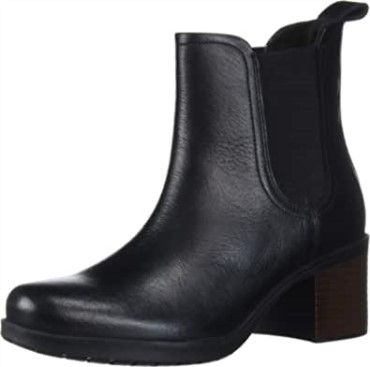 Botas Clarks Mujer Hollis Sun Chelsea Cuero Negro