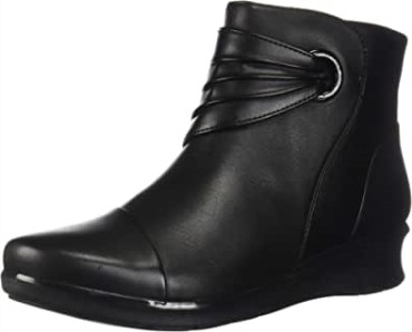 Botines Clarks Hope Twirl Mujer Cuero Negro