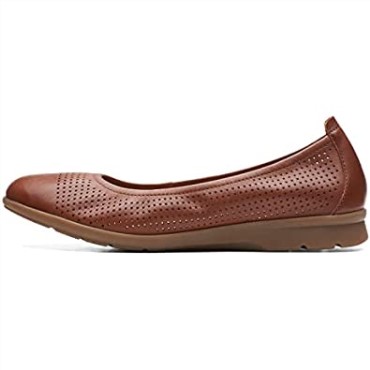 Clarks Jenette Ease Bailarinas Mujer Tan Cuero
