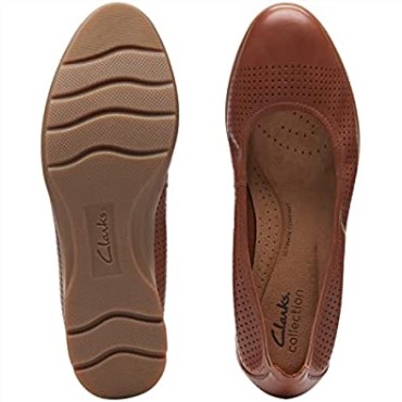 Clarks Jenette Ease Bailarinas Mujer Tan Cuero