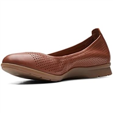 Clarks Jenette Ease Bailarinas Mujer Tan Cuero