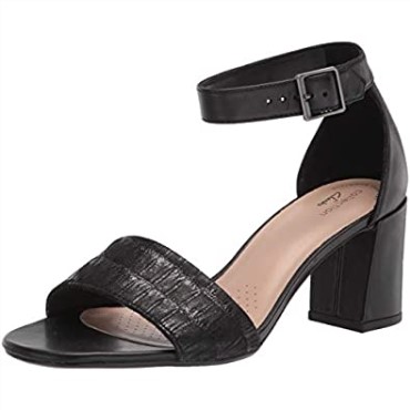 Sandalia Con Tacón Clarks Jocelynne Cam Mujer Black Interest Cuero Combi