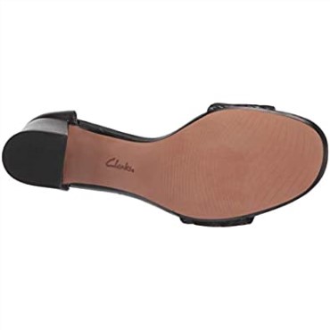 Sandalia Con Tacón Clarks Jocelynne Cam Mujer Black Interest Cuero Combi