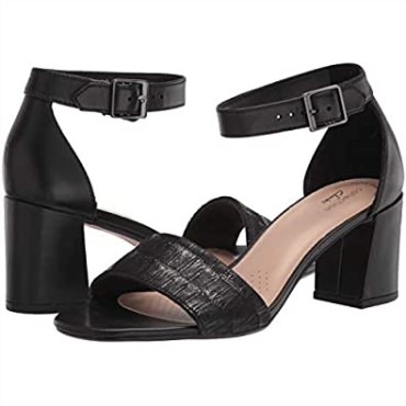 Sandalia Con Tacón Clarks Jocelynne Cam Mujer Black Interest Cuero Combi