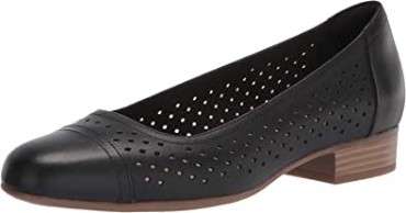 Clarks Juliet Cedar Bailarinas Mujer Negro Cuero
