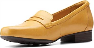 Mocasines Mujer Clarks Juliet Coast Amarillo Bajo Piel