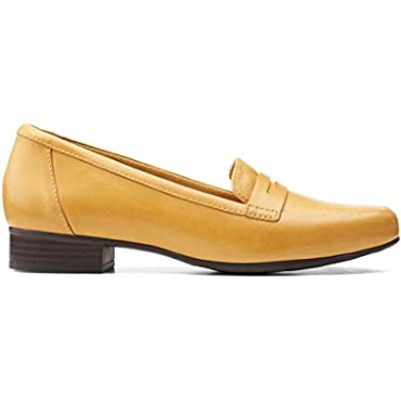 Mocasines Mujer Clarks Juliet Coast Amarillo Bajo Piel