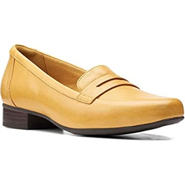 Mocasines Mujer Clarks Juliet Coast Amarillo Bajo Piel