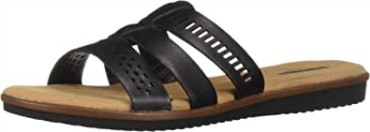 Sandalias Clarks Kele Wil Low Slide Mujer Cuero Negro