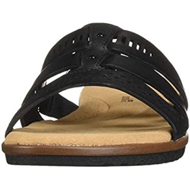Sandalias Clarks Kele Wil Low Slide Mujer Cuero Negro