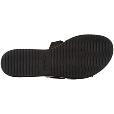 Sandalias Clarks Kele Wil Low Slide Mujer Cuero Negro
