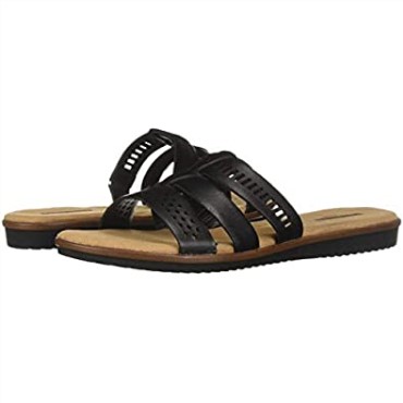 Sandalias Clarks Kele Wil Low Slide Mujer Cuero Negro