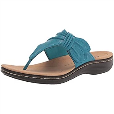 Sandalias Planas Mujer Clarks Laurieann Rae Turquesa Textil