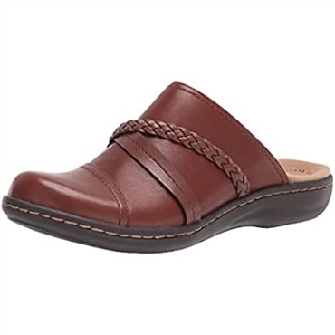 Clarks Laurieann Step Clog Mujer Cuero Marrón Oscuro