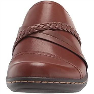 Clarks Laurieann Step Clog Mujer Cuero Marrón Oscuro