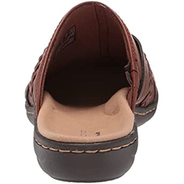 Clarks Laurieann Step Clog Mujer Cuero Marrón Oscuro