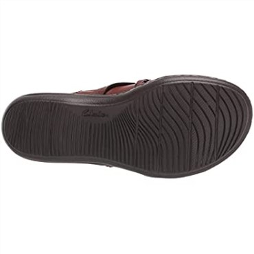 Clarks Laurieann Step Clog Mujer Cuero Marrón Oscuro