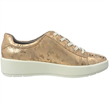 Zapatillas Clarks Layton Pace Mujer Oro Rosa Ante Interes