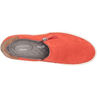 Zapatilla Clarks Layton Step Para Mujer Ante Naranja Brillante