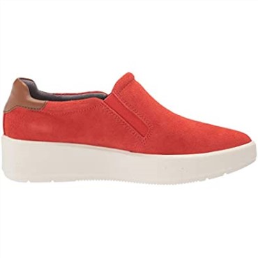 Zapatilla Clarks Layton Step Para Mujer Ante Naranja Brillante