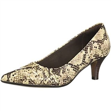 Clarks Linvale Crown Pump Taupe Serpiente Sintética Mujer