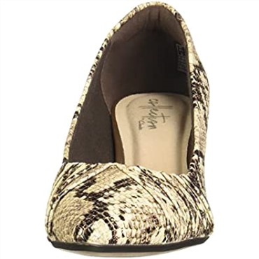 Clarks Linvale Crown Pump Taupe Serpiente Sintética Mujer