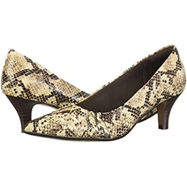 Clarks Linvale Crown Pump Taupe Serpiente Sintética Mujer