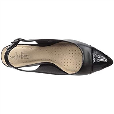 Clarks Linvale Emmy Pump Mujer Negro Piel Sintetica