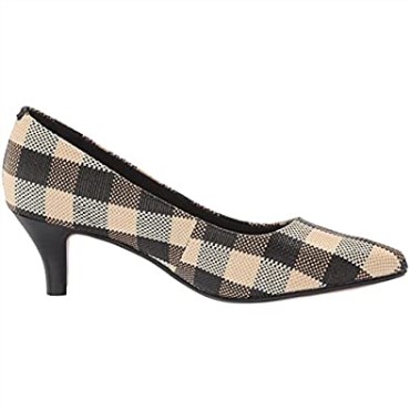 Clarks Linvale Jerica Pump Mujer Negro Plaid Sintético