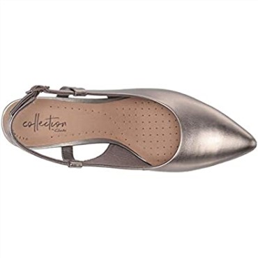Clarks Linvale Loop Pump Mujer Cuero Peltre