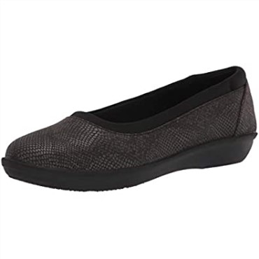 Bailarinas Bajas De Mujer Clarks Negras Con Estampado De Serpiente Sintético