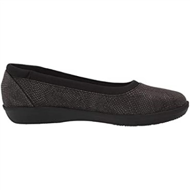 Bailarinas Bajas De Mujer Clarks Negras Con Estampado De Serpiente Sintético