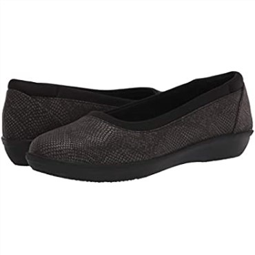Bailarinas Bajas De Mujer Clarks Negras Con Estampado De Serpiente Sintético
