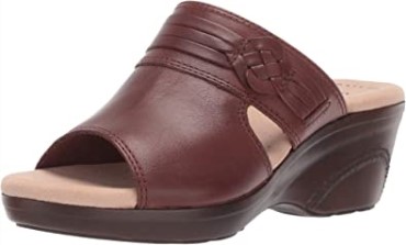 Sandalia Clarks Lynette Trudie Mujer Caoba Ny Cuero