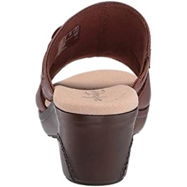 Sandalia Clarks Lynette Trudie Mujer Caoba Ny Cuero